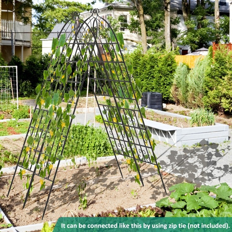 2/4 Pack 71 x 20 Inch Metal Garden Trellis for Climbing Plants-Set of 2
