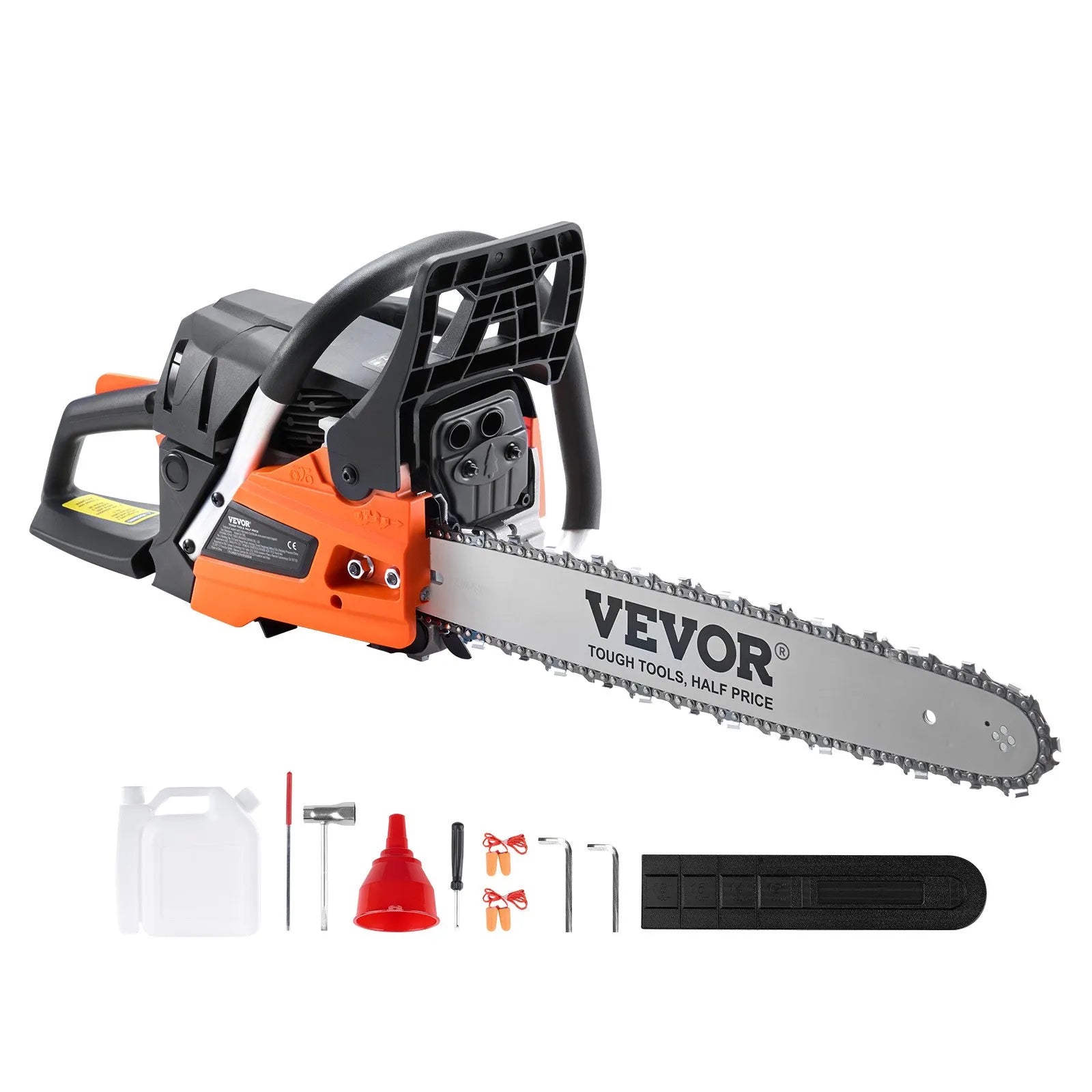 VEVOR 52CC 18" Gasoline Chainsaw Gas Powered Wood Cutting Engine Gas Chain Saw