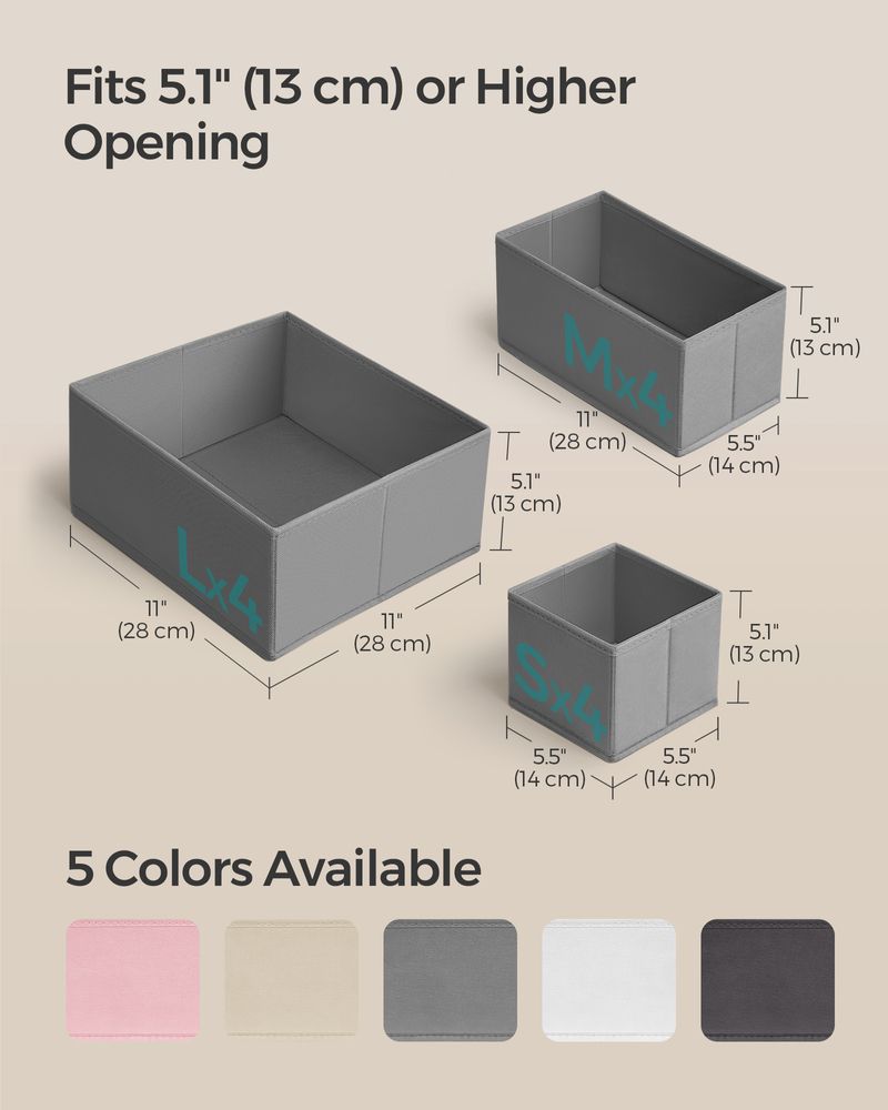 SONGMICS Dresser Drawer Organizers
