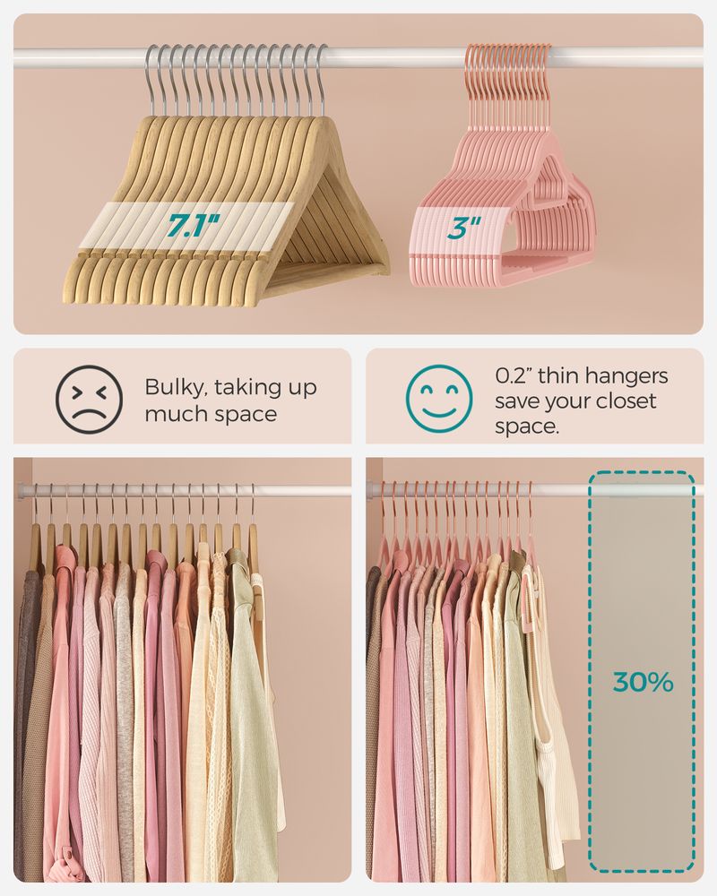 SONGMICS Heavy-Duty Plastic Hangers