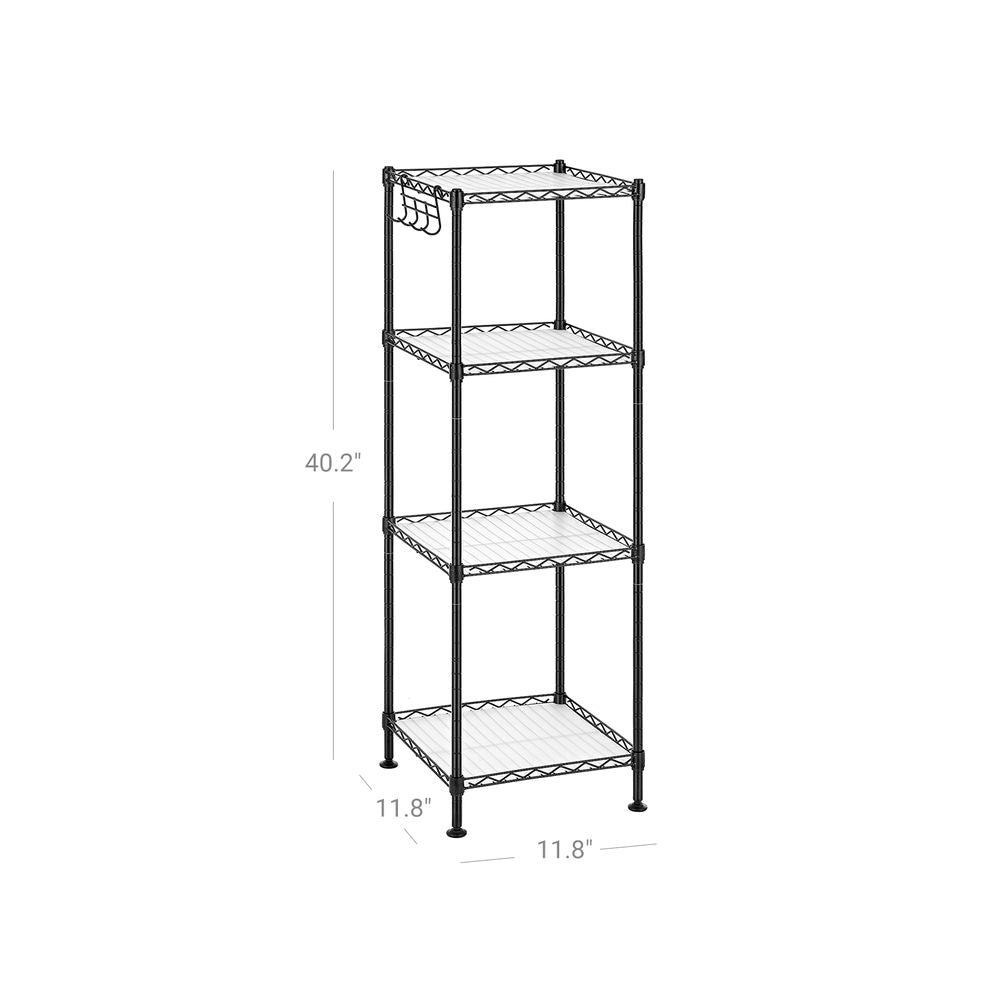 SONGMICS Bathroom Shelf with 5 PP Shelf Liners, Removable Hook