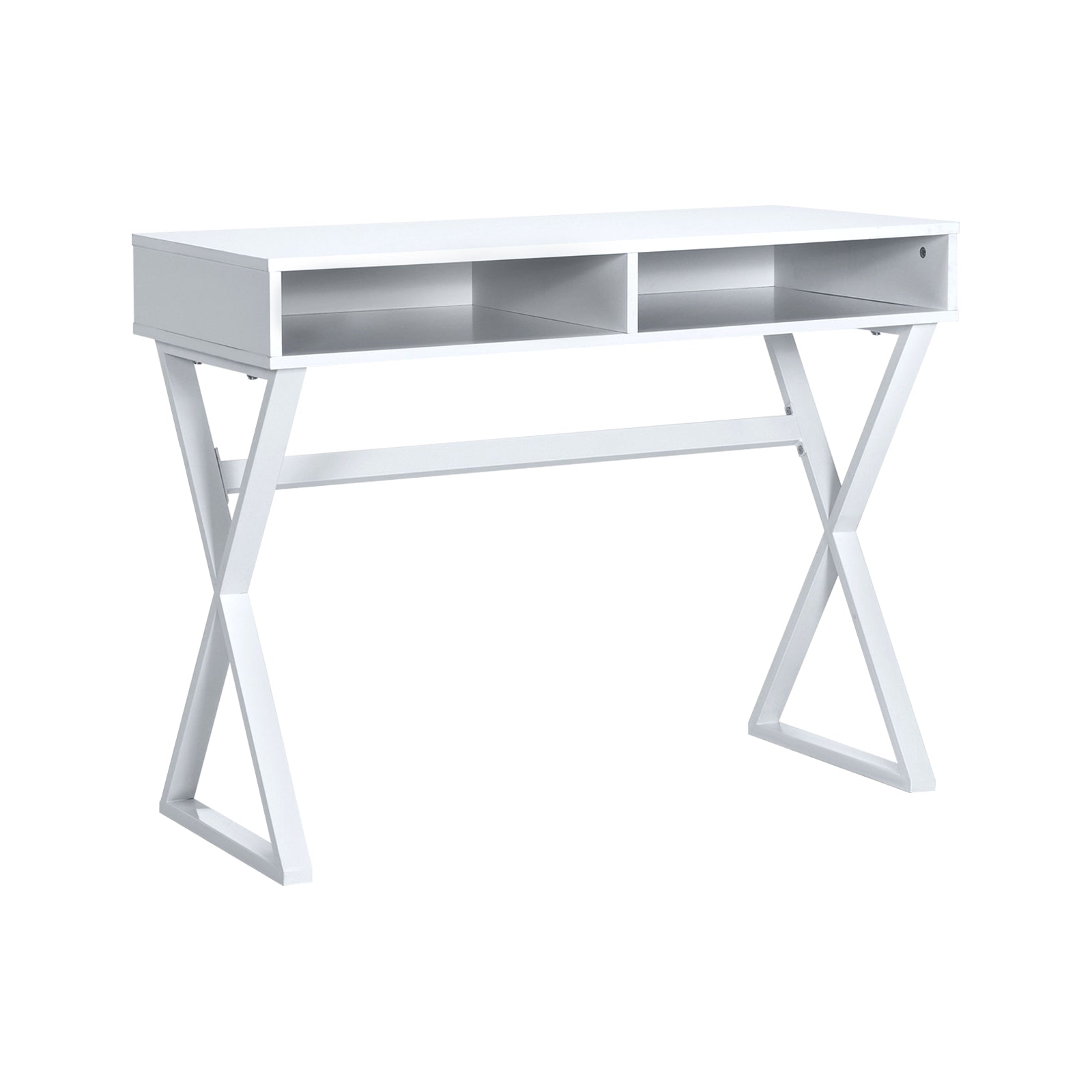Modern Computer Desk Makeup Vanity Table with 2 Storage CompartmentsÂ