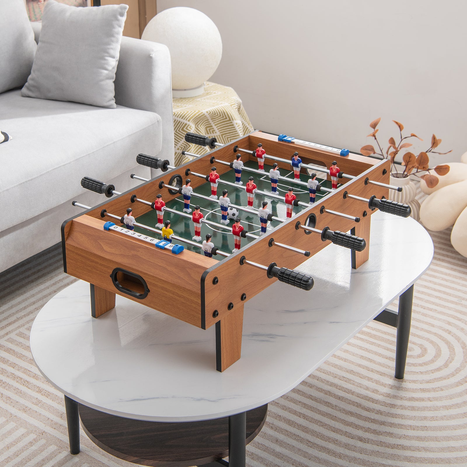 27 Inch Foosball Table Mini Tabletop Soccer GameÂ