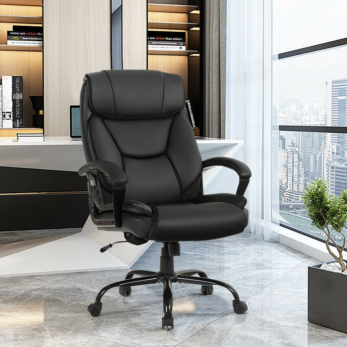 Big & Tall 500lb Massage Office Chair-BlackÂ