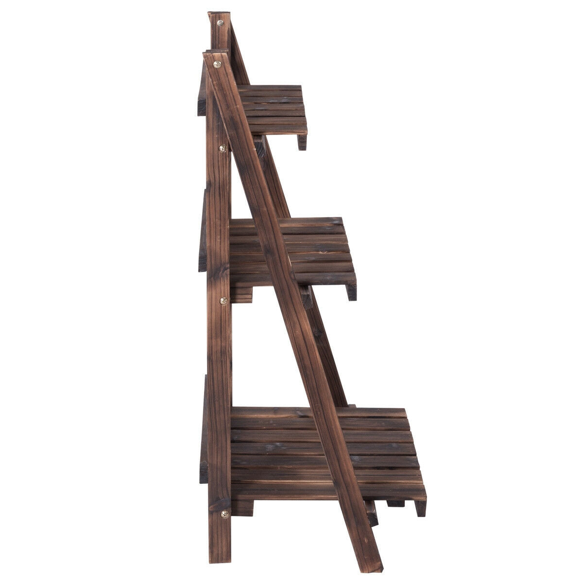 3 Tier Outdoor Wood Design Folding Display Flower StandÂ