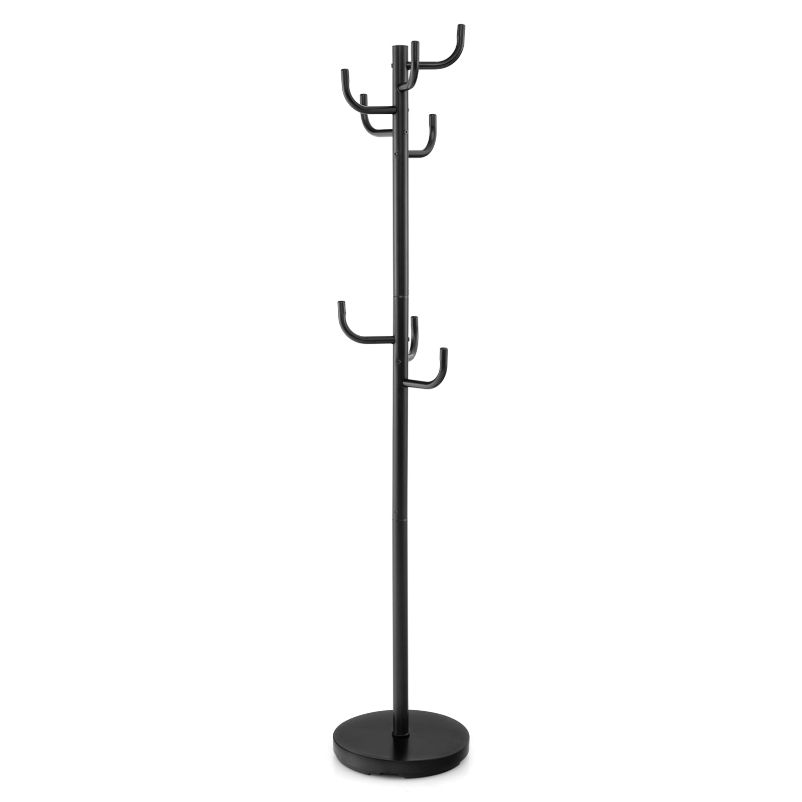 Metal Coat Rack Stand with 8 Sturdy Hooks and Metal BaseÂ