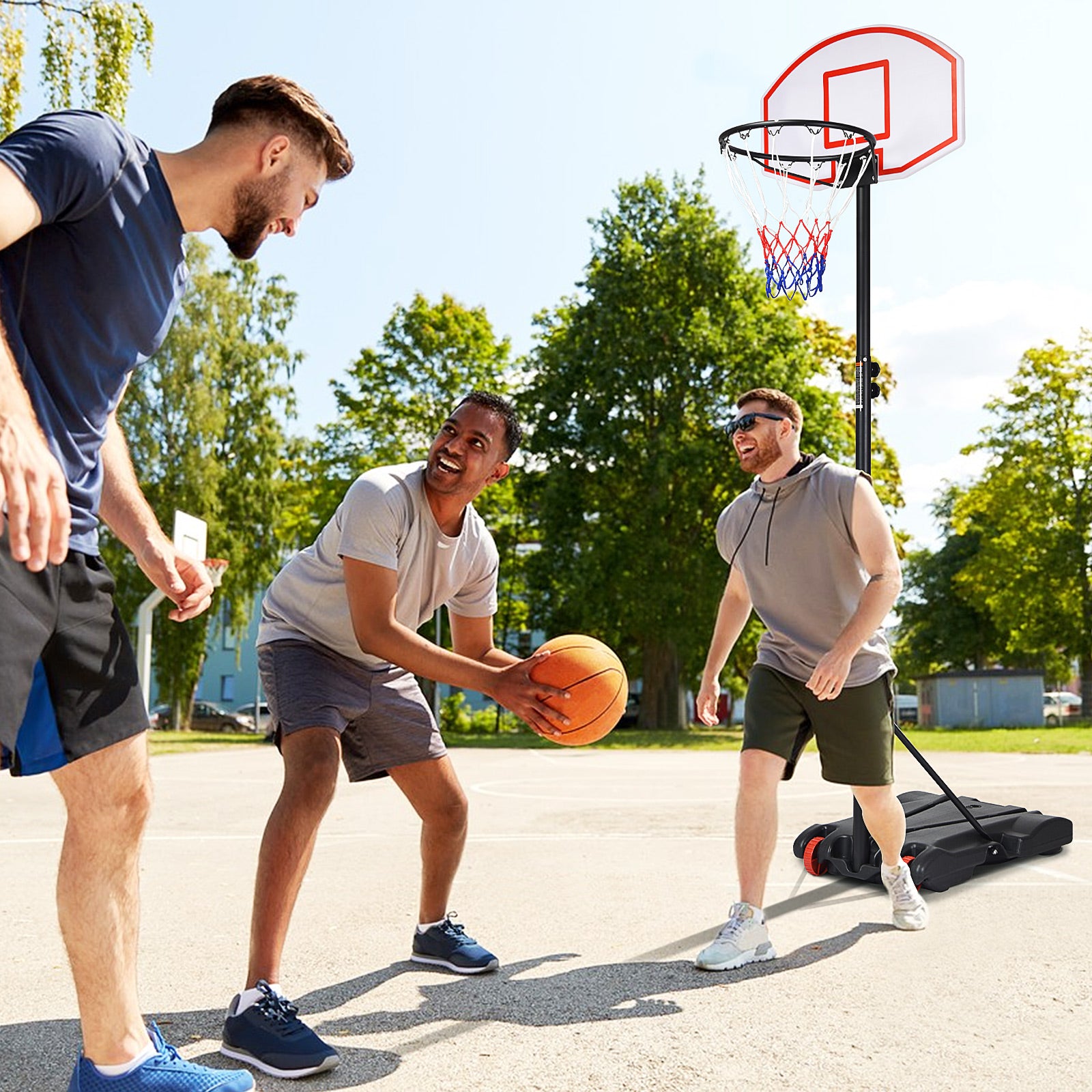 Adjustable Basketball Hoop System Stand with WheelsÂ