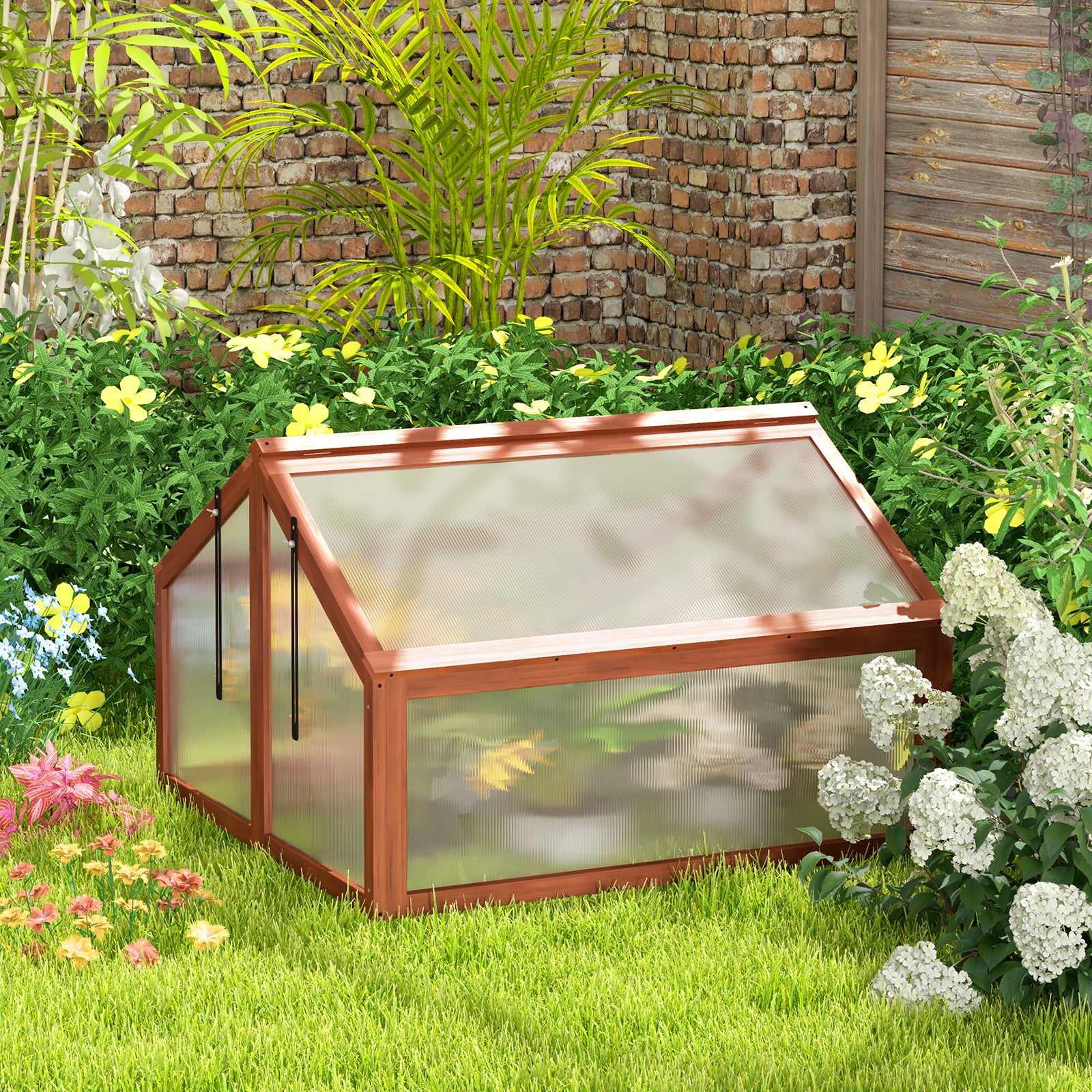 Double Box Garden Wooden GreenhouseÂ