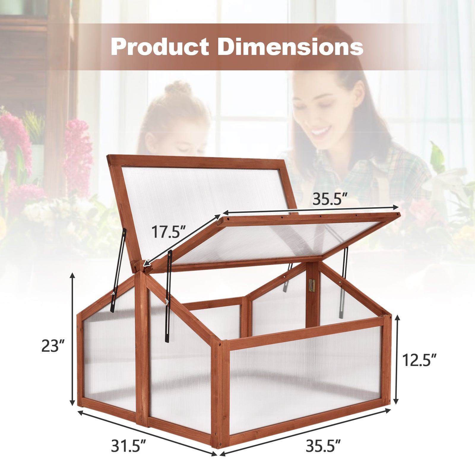 Double Box Garden Wooden GreenhouseÂ