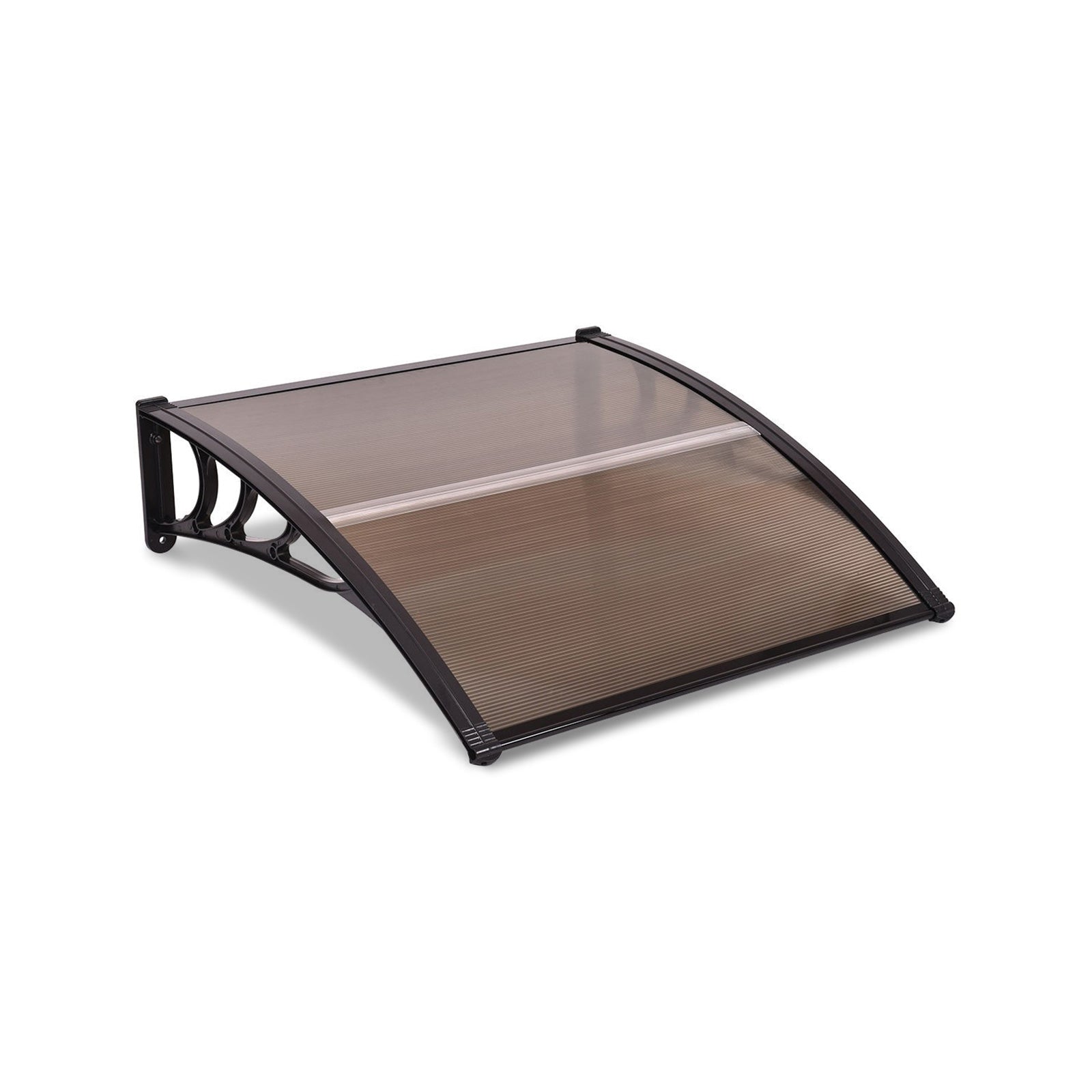 40 x 40 Inch Outdoor Polycarbonate Front Door Window Awning Canopy-BrownÂ