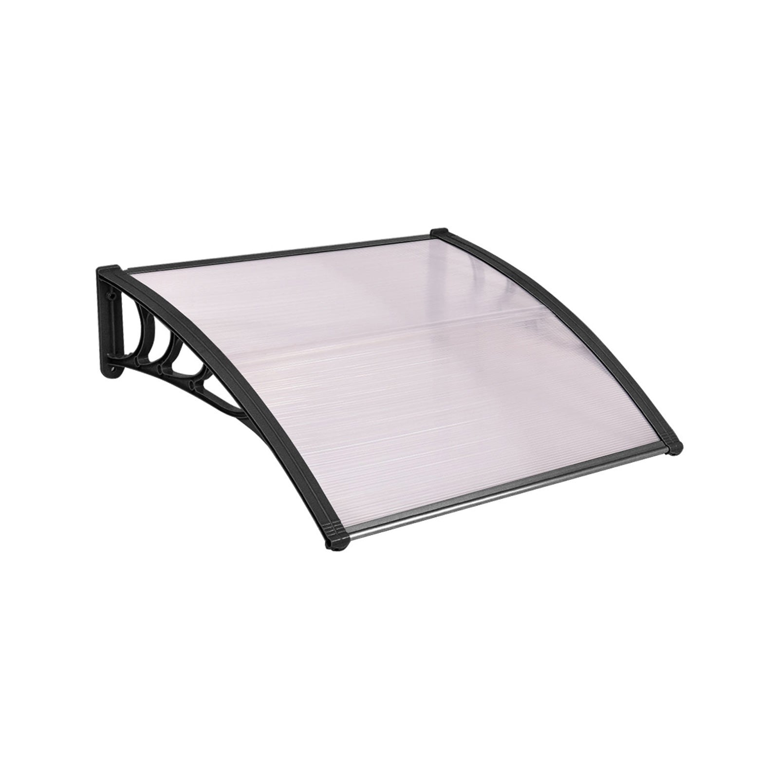 40 x 40 Inch Outdoor Polycarbonate Front Door Window Awning Canopy-BlackÂ
