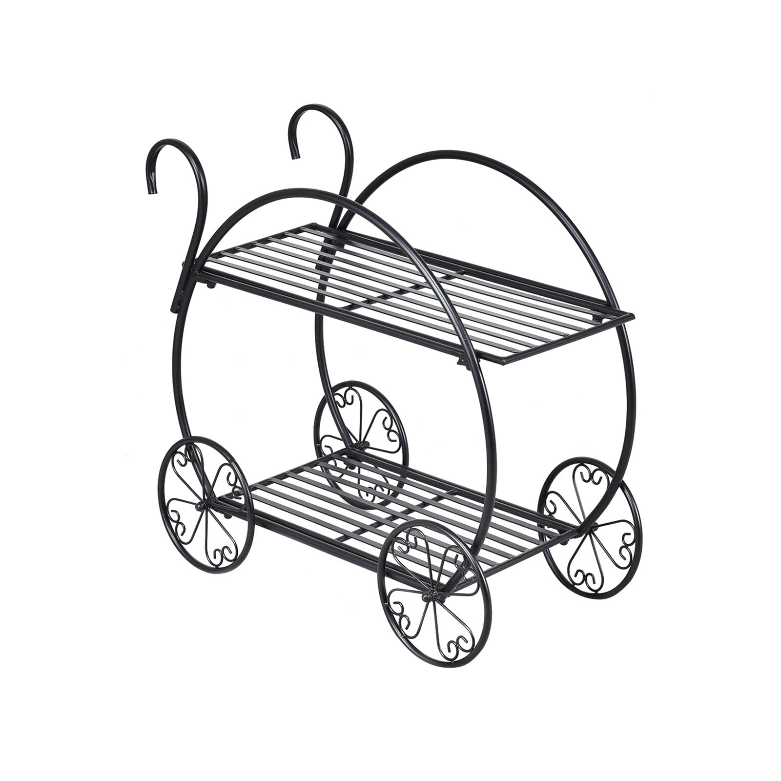 Heavy Duty Metal Flower Cart Plant StandÂ