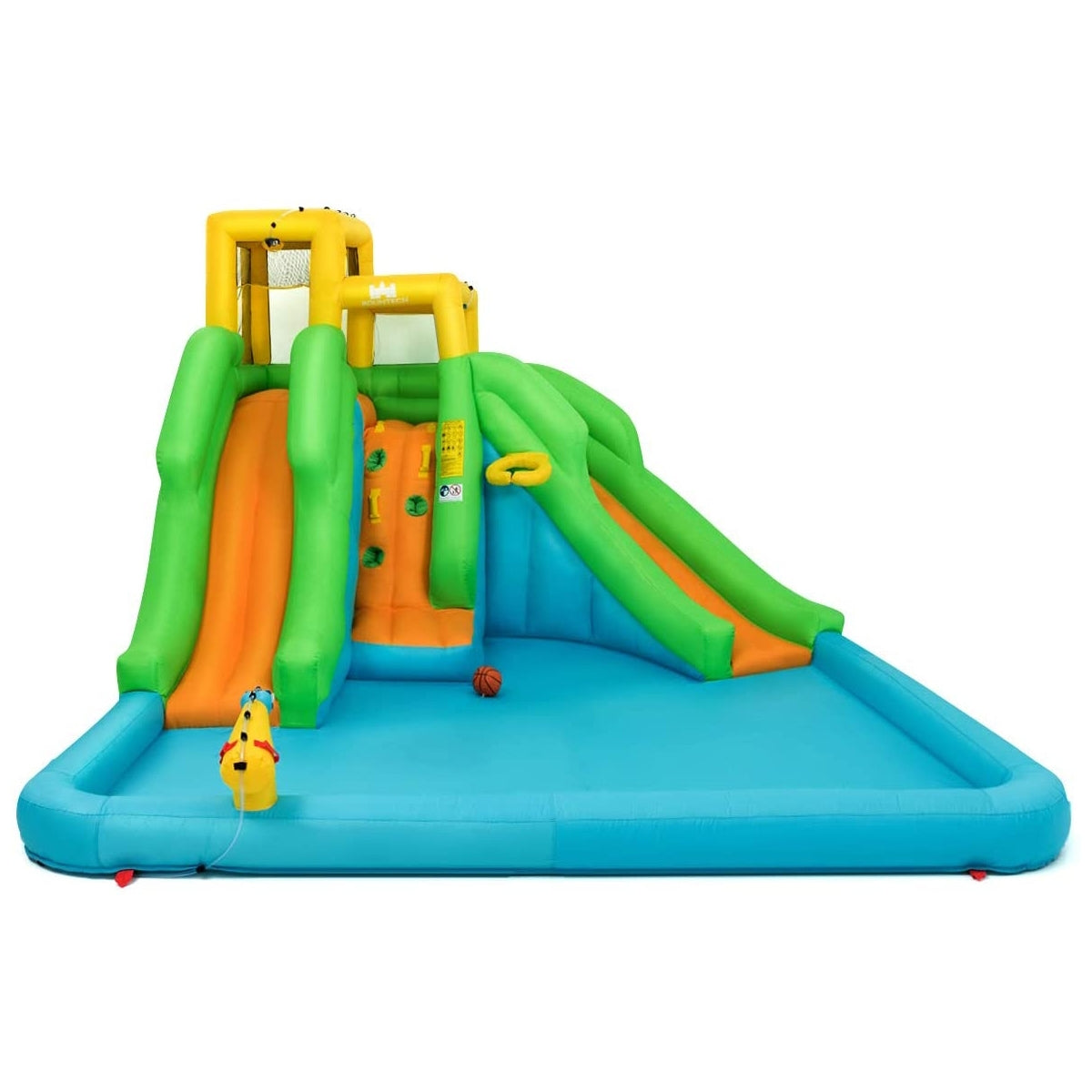 Inflatable Water Park Bounce House with Climbing WallÂ