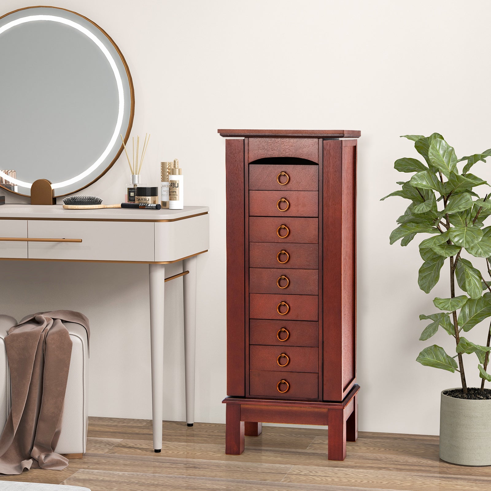 Large Capacity Jewelry Storage Cabinet with 9 DrawersÂ