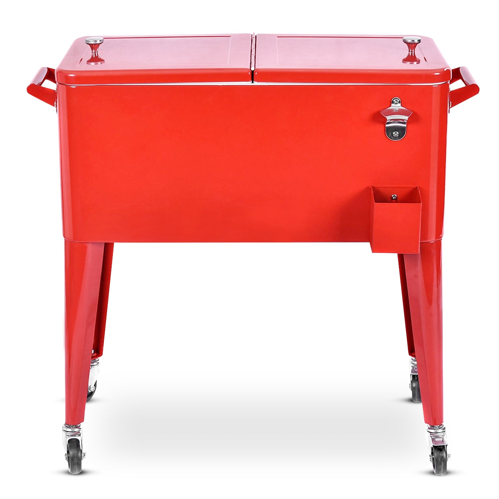 Red Portable Outdoor Patio Cooler CartÂ