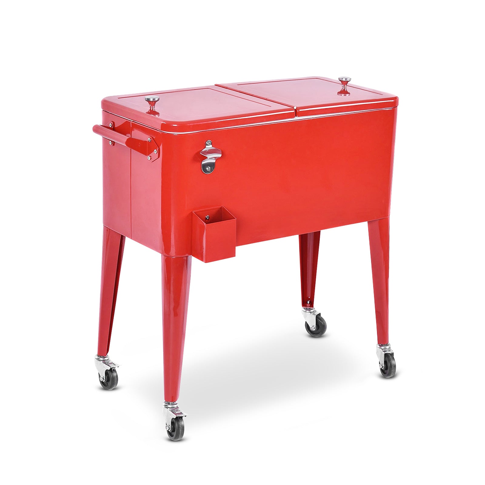 Red Portable Outdoor Patio Cooler CartÂ