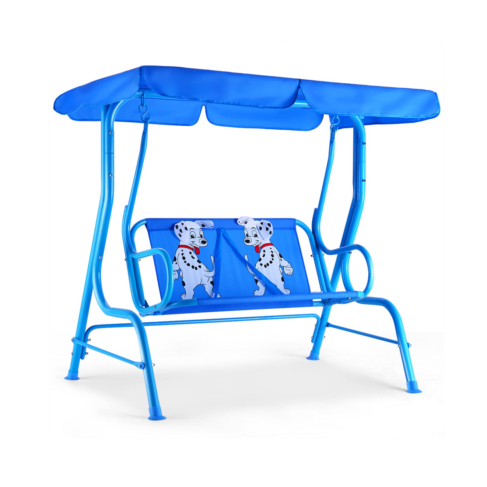 Outdoor Kids Patio Swing Bench with Canopy 2 SeatsÂ