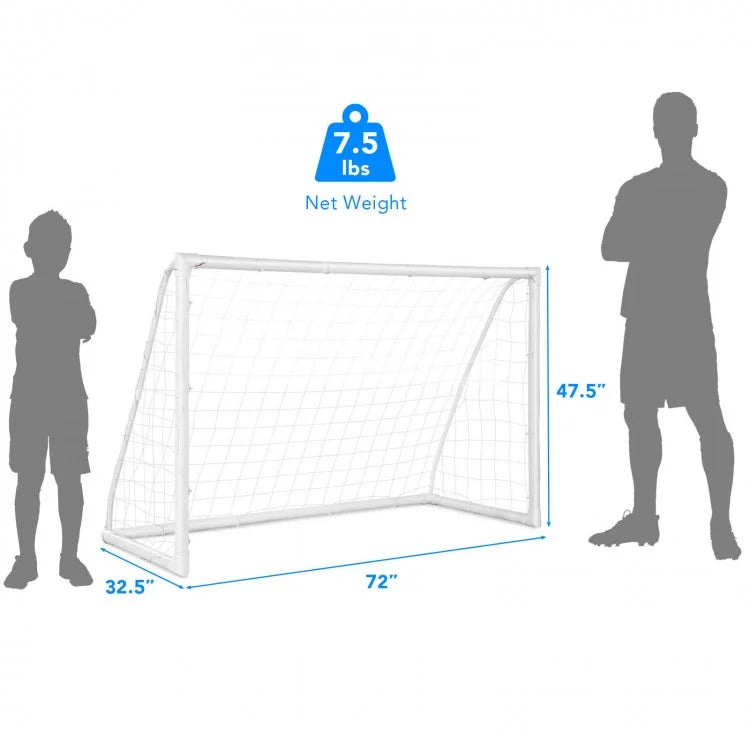 Soccer Goal with Strong UPVC Frame & High-Strength Netting (6 ft / 12 ft Options)