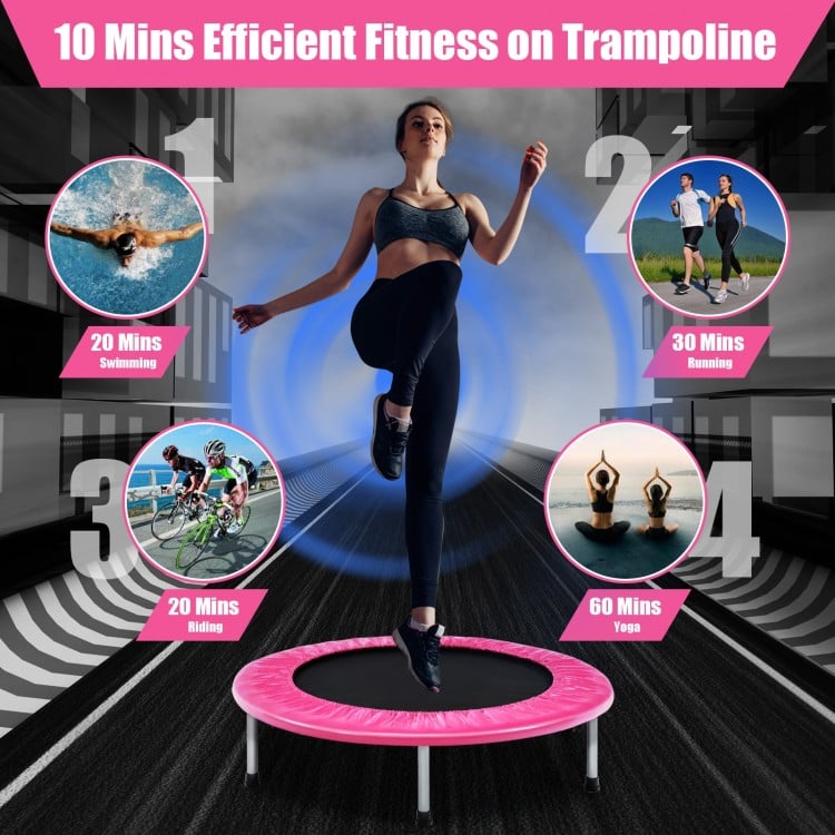 38 Inch Mini Folding Trampoline Portable Recreational Fitness Rebounder