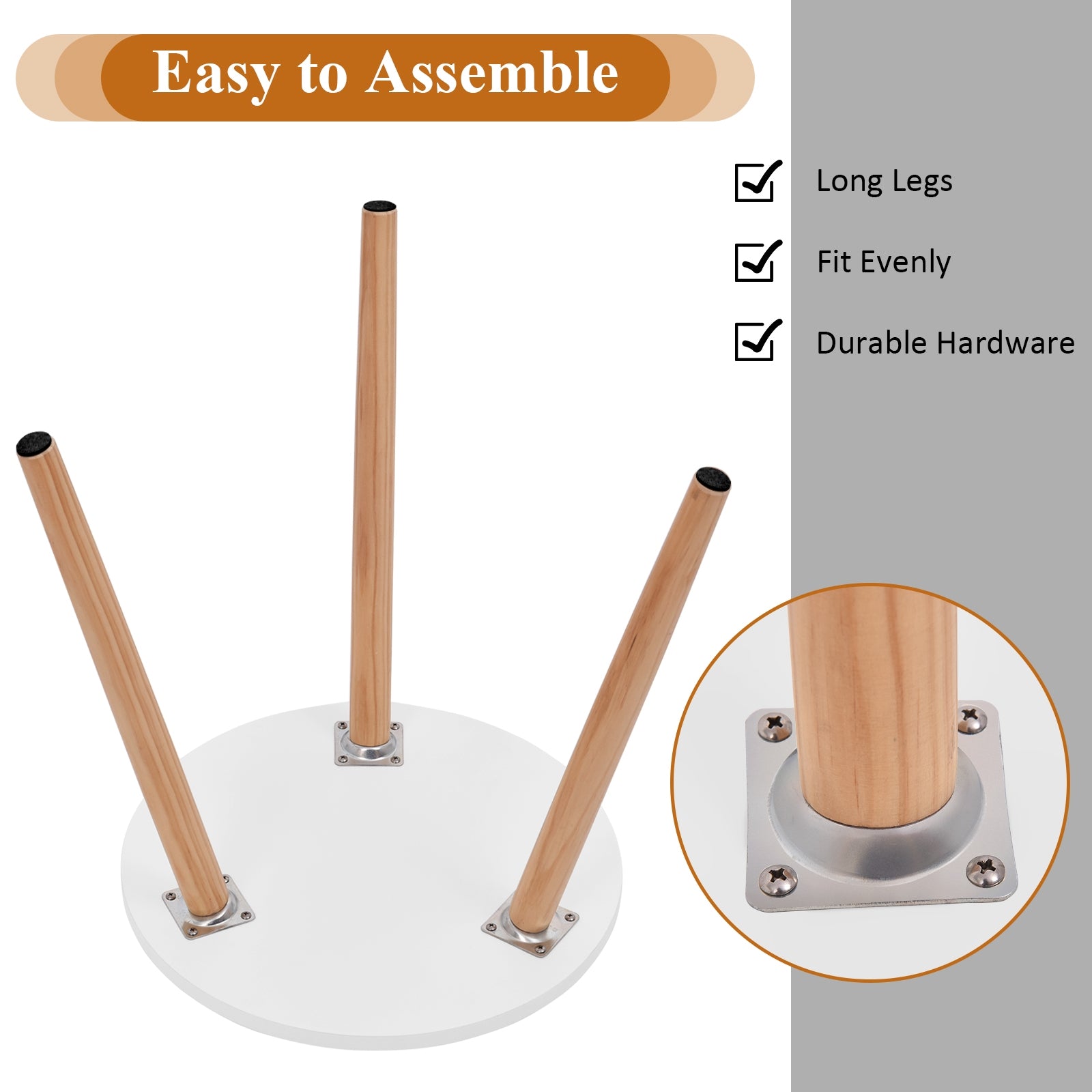 16 Inch Modern Round Coffee TableÂ