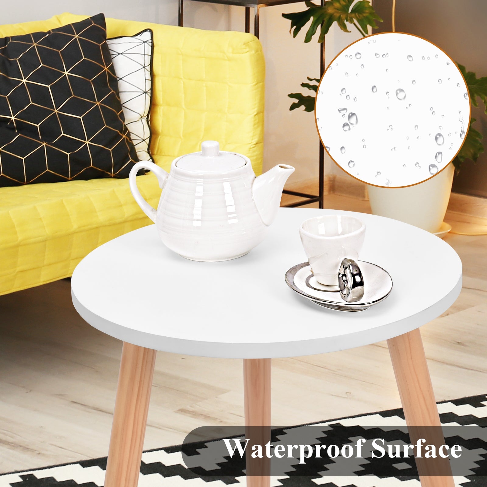 16 Inch Modern Round Coffee TableÂ