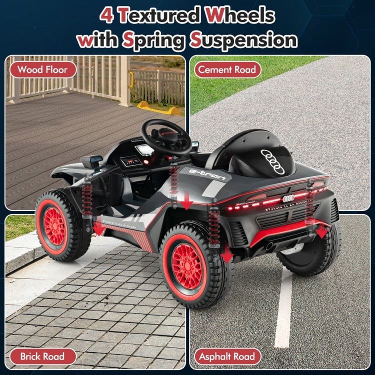 Licensed Audi Kids Ride On E-tron Racing Car-Gray