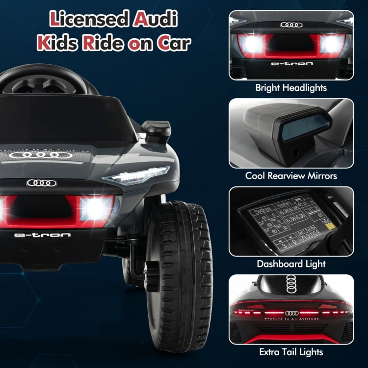 Licensed Audi Kids Ride On E-tron Racing Car-Gray