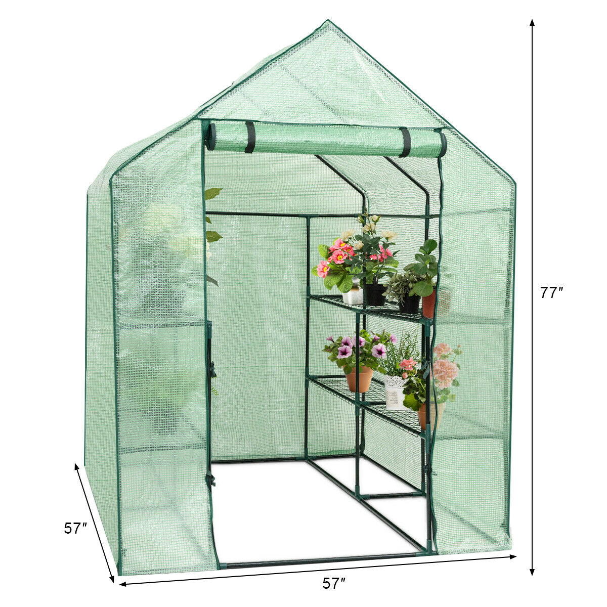8 shelves Mini Walk In Greenhouse Outdoor Gardening Plant Green HouseÂ