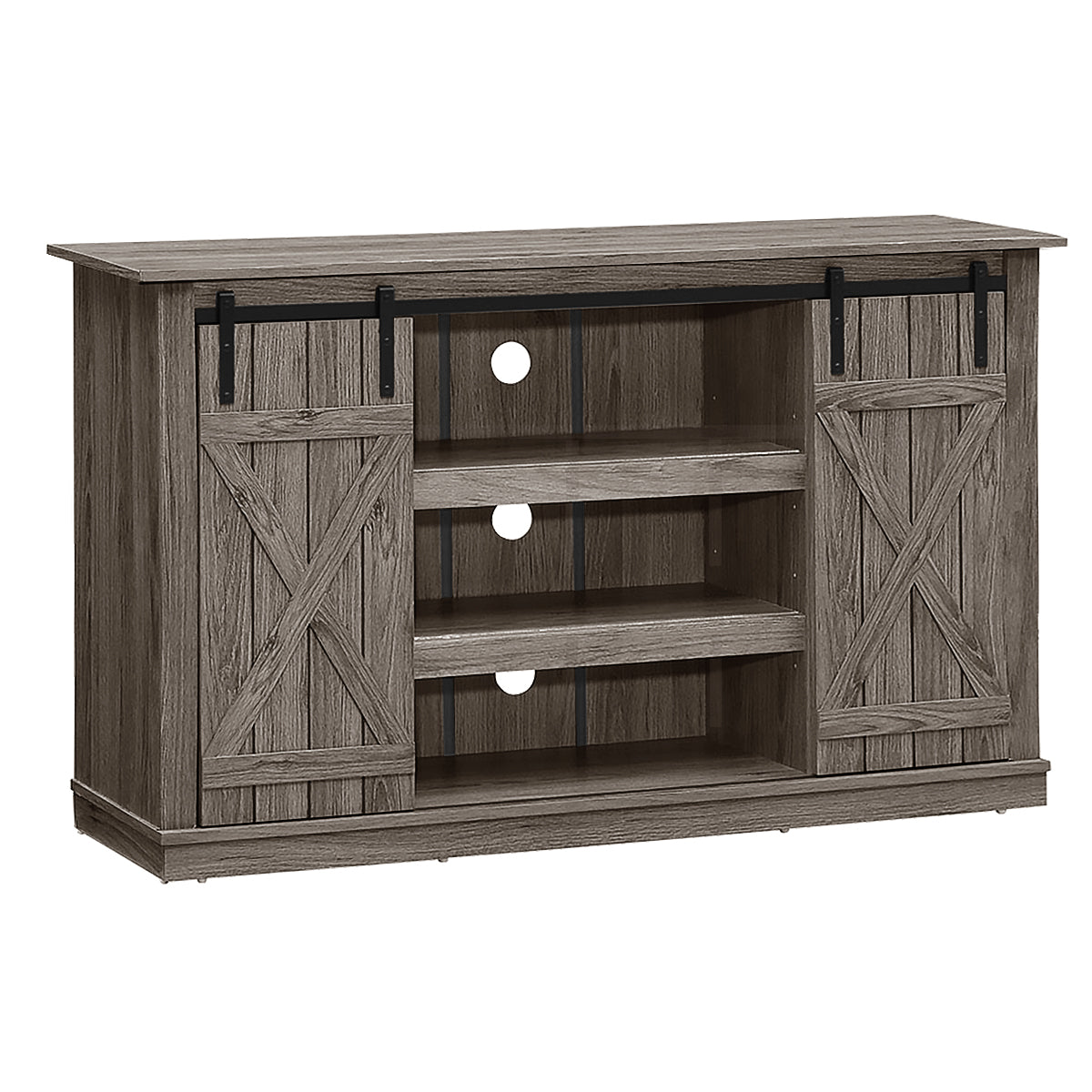 Sliding Barn TV Stand Console Table-GrayÂ