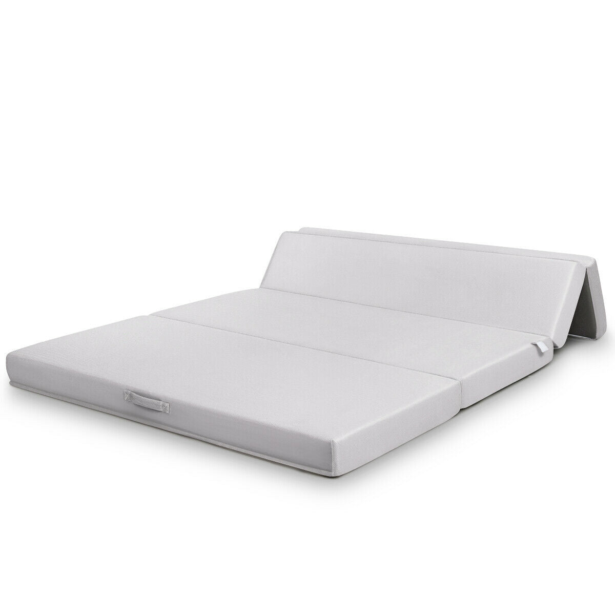 4 Inch Folding Sofa Bed Foam Mattress with Handles-Queen SizeÂ
