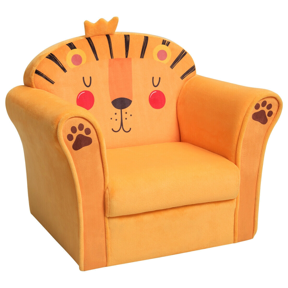 Kids Armrest Lion Upholstered SofaÂ