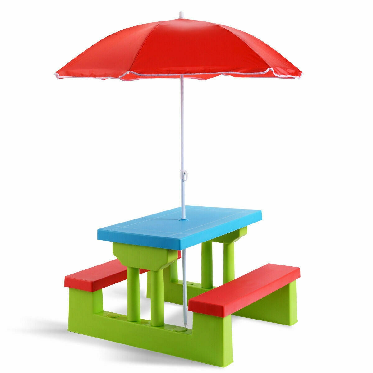 Kids Picnic Folding Table and Bench with UmbrellaÂ