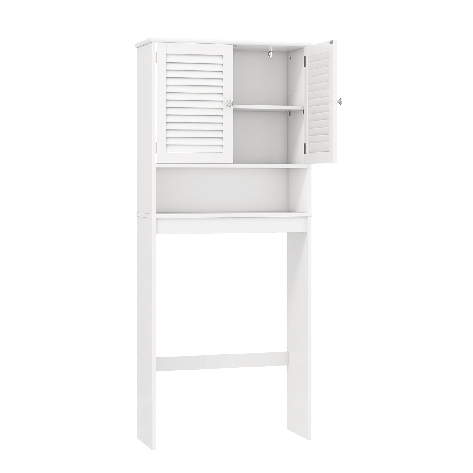 Over The Toilet Storage Cabinet with Double Doors and Adjustable ShelfÂ