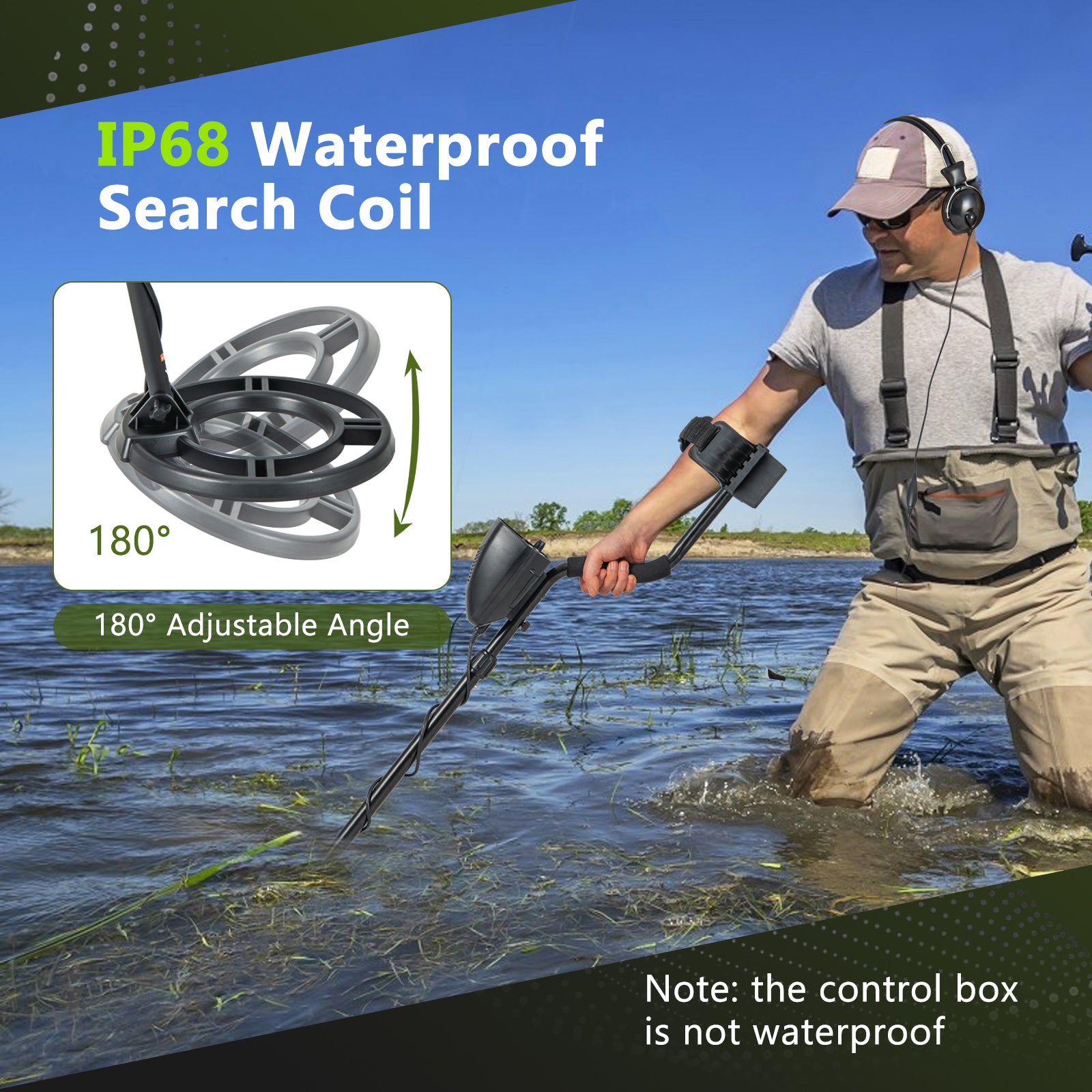 High Accuracy Waterproof Search Coil Metal DetectorÂ
