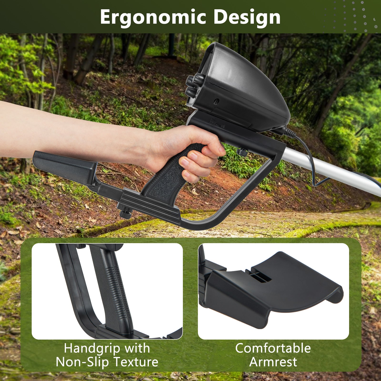 30.7 Inch Metal Detector with 2 Modes Adjustable Metal DetectorÂ