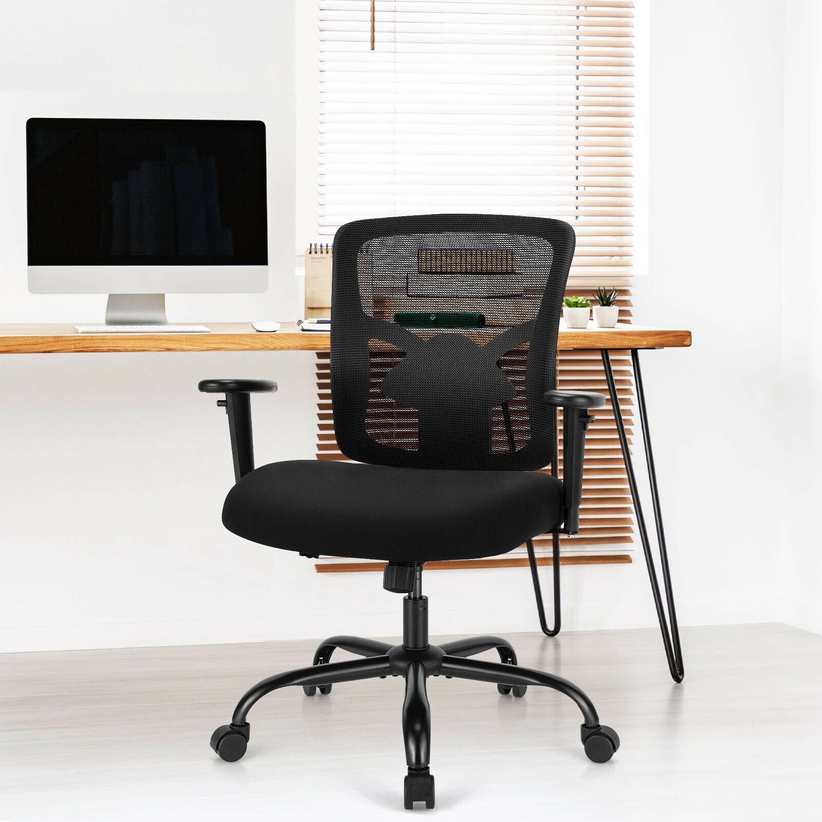400LBS Mesh Big and Tall Office Chair Swivel Task ChairÂ