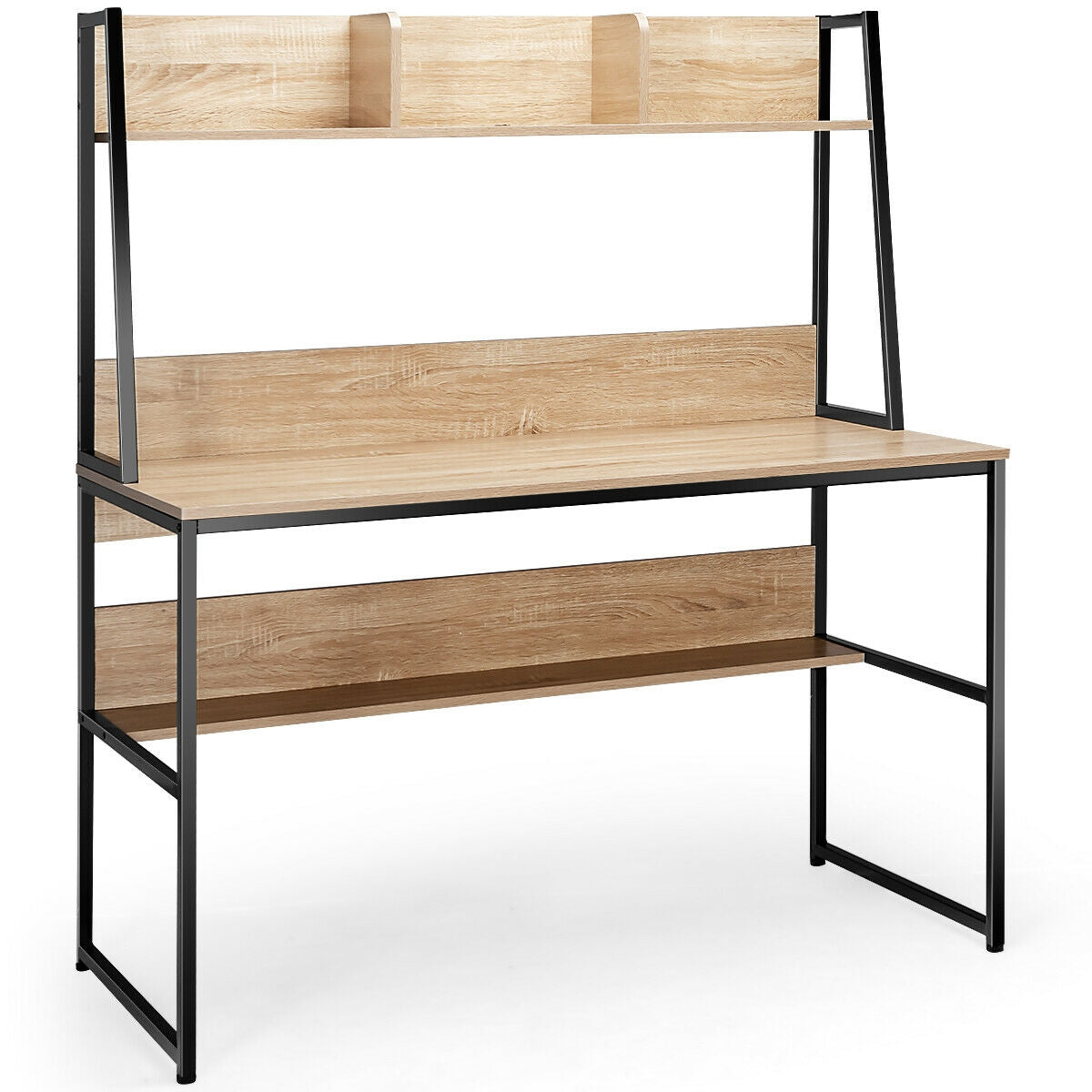 47-Inch Computer Desk Writing Study Table Workstation-NaturalÂ