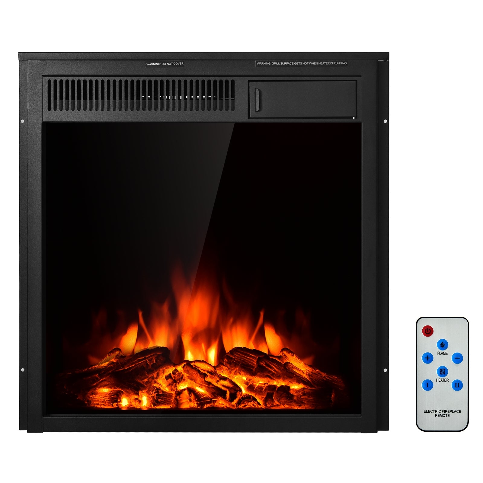 22.5 Inch Electric Fireplace Insert Freestanding and Recessed HeaterÂ