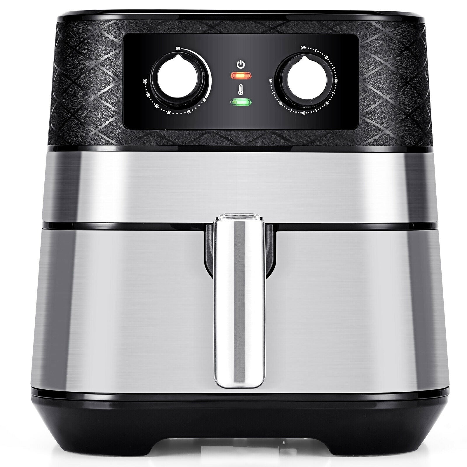 1700W 5.3 QT Electric Hot Air Fryer with Stainless steel and Non-Stick Fry Basket-BlackÂ