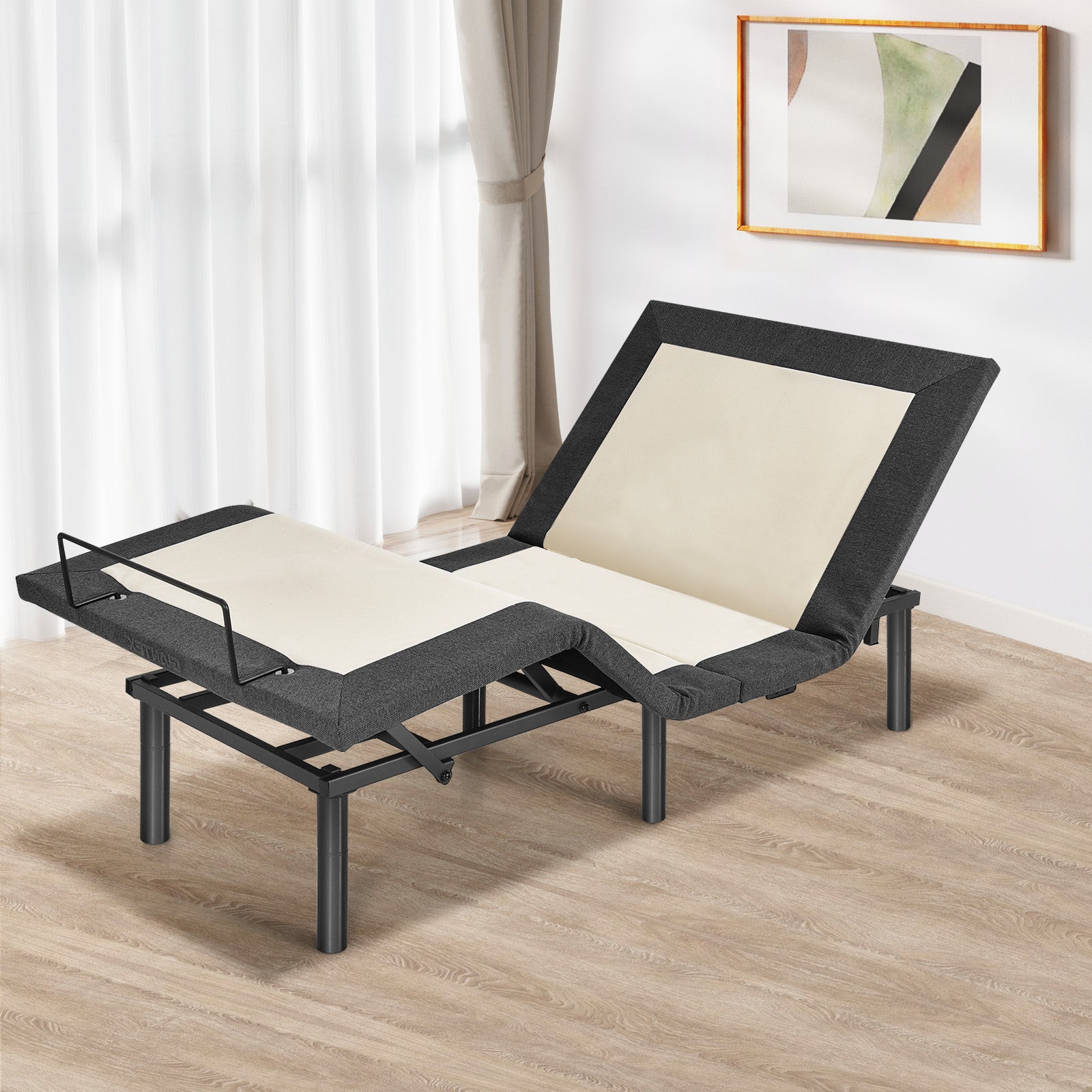 Twin Size Adjustable Bed Base Electric Bed Frame with Massage ModesÂ