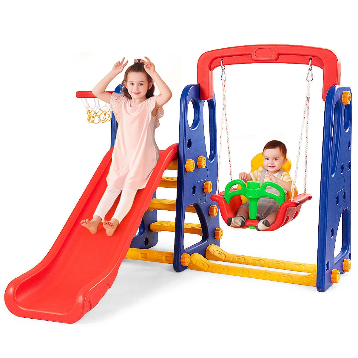3-in-1 Junior Children Climber Slide PlaysetÂ