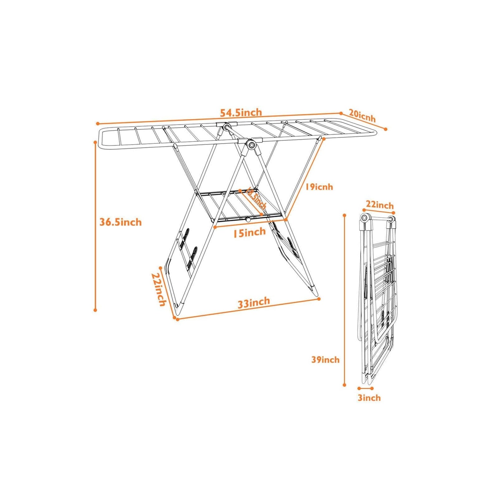 Portable Laundry Clothes Storage Drying RackÂ