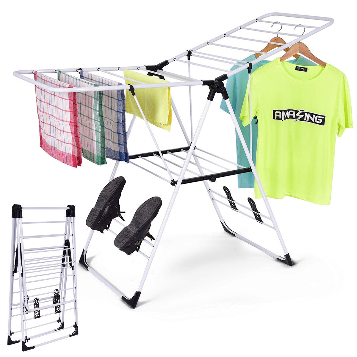 Portable Laundry Clothes Storage Drying RackÂ