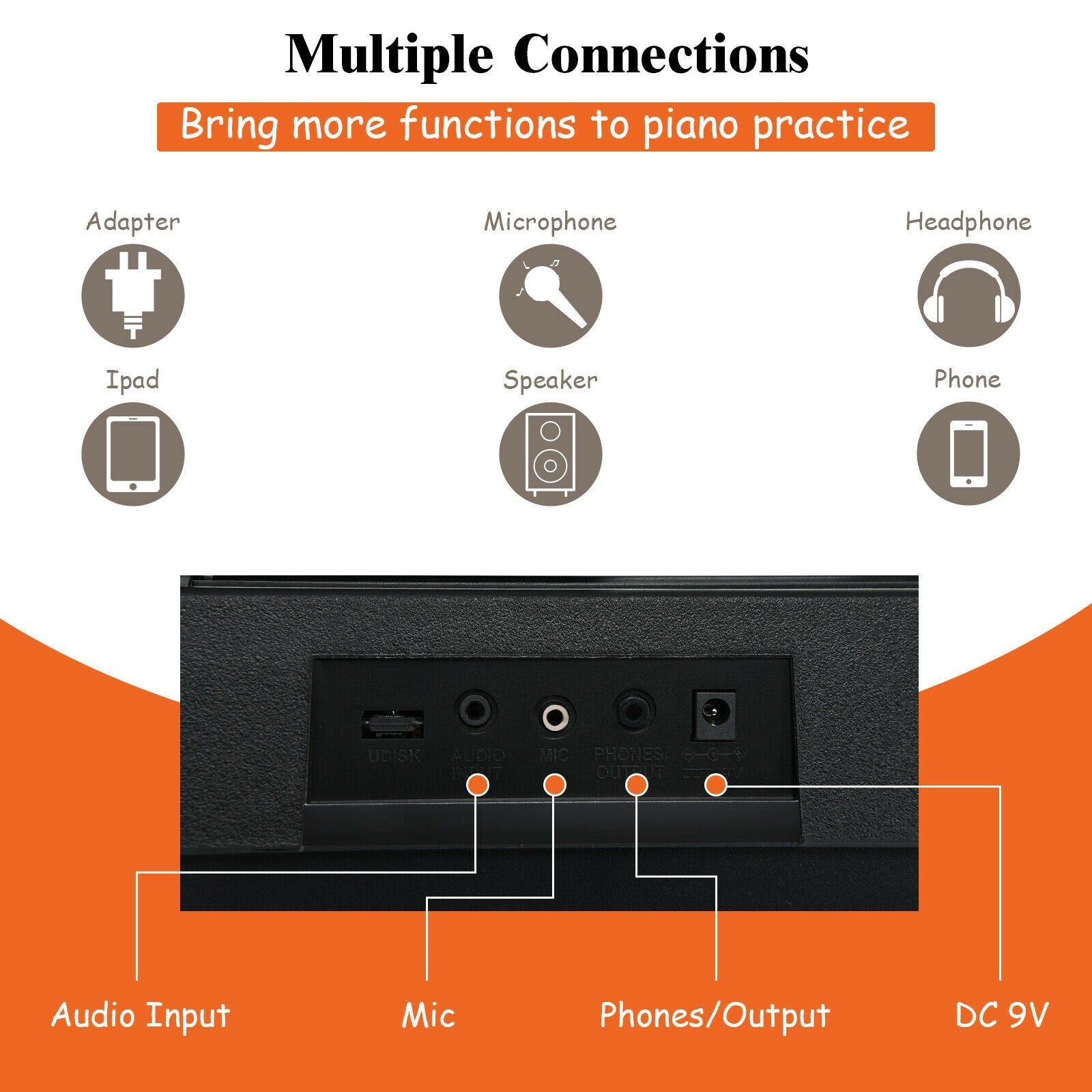 61-Key Electronic Keyboard Piano Starter Set with Stand Bench and HeadphonesÂ