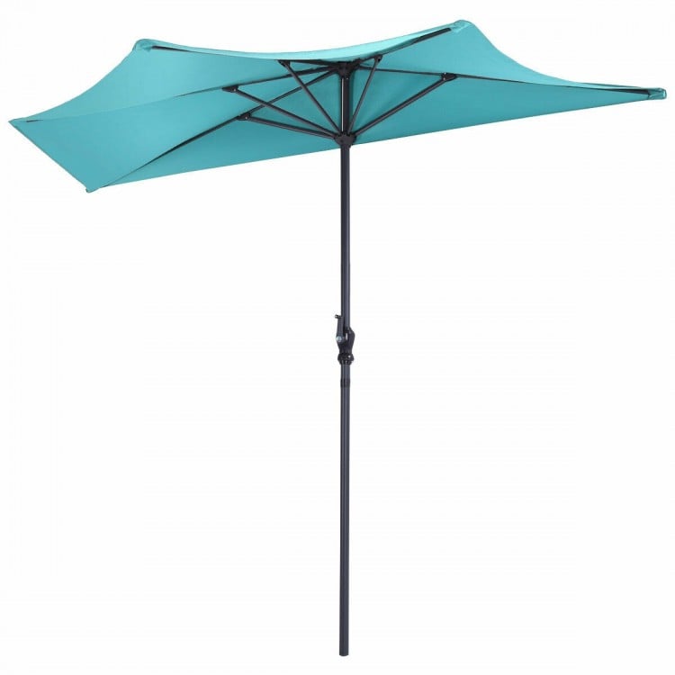 9 Feet Patio Bistro Half Round Umbrella without Weight Base