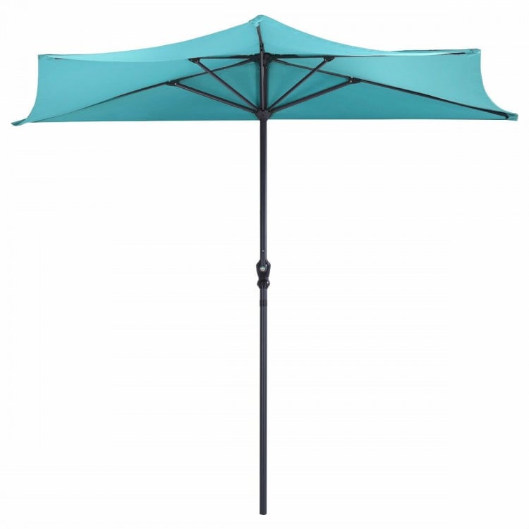 9 Feet Patio Bistro Half Round Umbrella without Weight Base