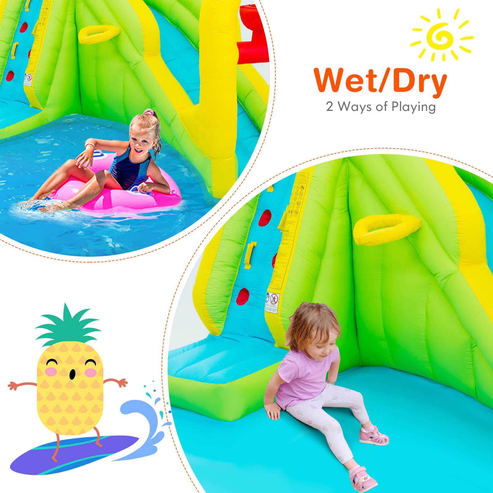 Outdoor Inflatable Water Bounce House with 480W BlowerÂ