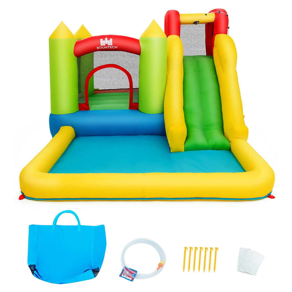 Inflatable Bounce House Water Slide Jump Bouncer without BlowerÂ