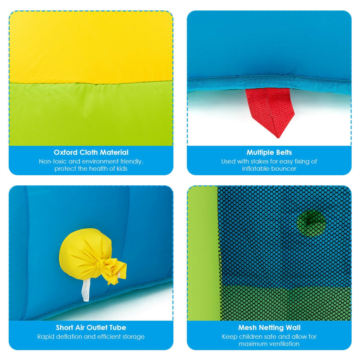 Inflatable Bounce House Water Slide Jump Bouncer without BlowerÂ