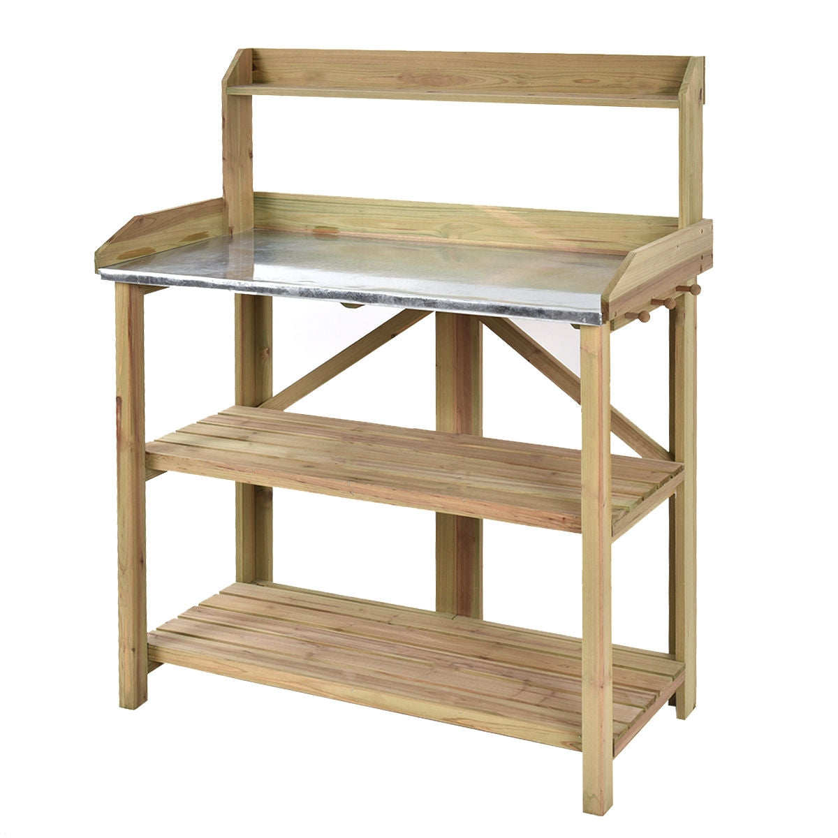 Garden Wooden Planting Bench Work StationÂ